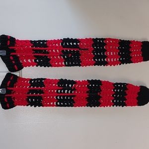 Handmade crochet thigh high socks